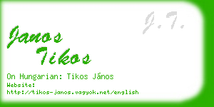 janos tikos business card
