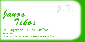 janos tikos business card